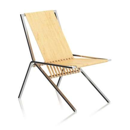 Wood and Metal Lounge Chair