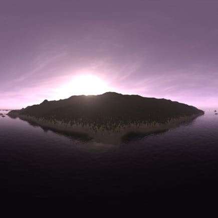 Morning Ocean Island HDRI Sky