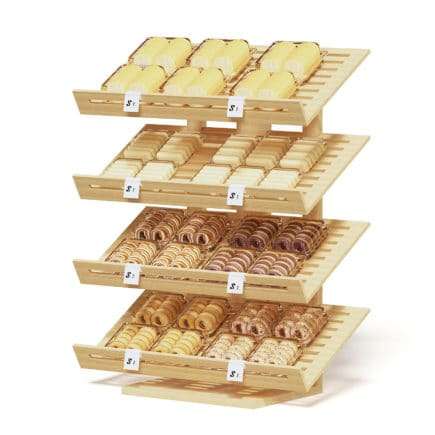 Market Shelf 3D Model - Bakery Products