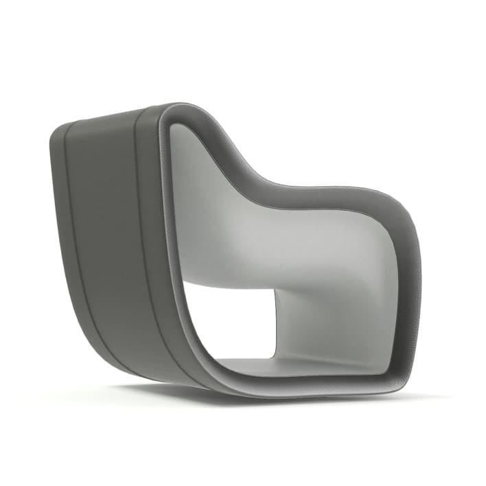 Grey and White Modern Armchair 3D Model