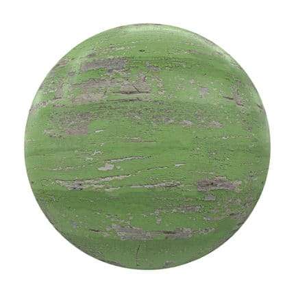 Green Painted Old Wood PBR Texture