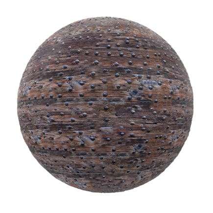 Old Studded Wood PBR Texture