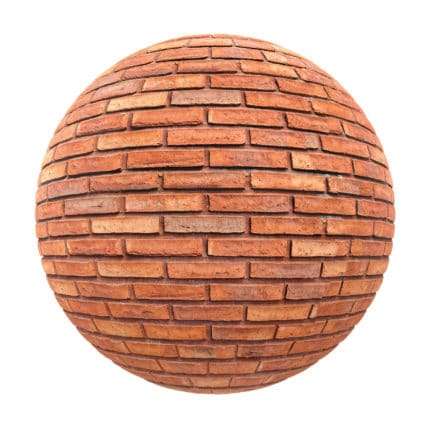 Orange Brick Wall PBR Texture